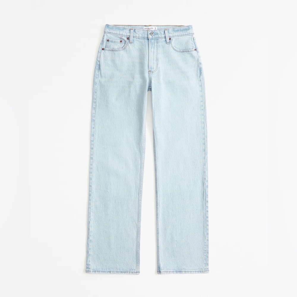 Abercrombie & Fitch Light Wash Straight Leg Jeans